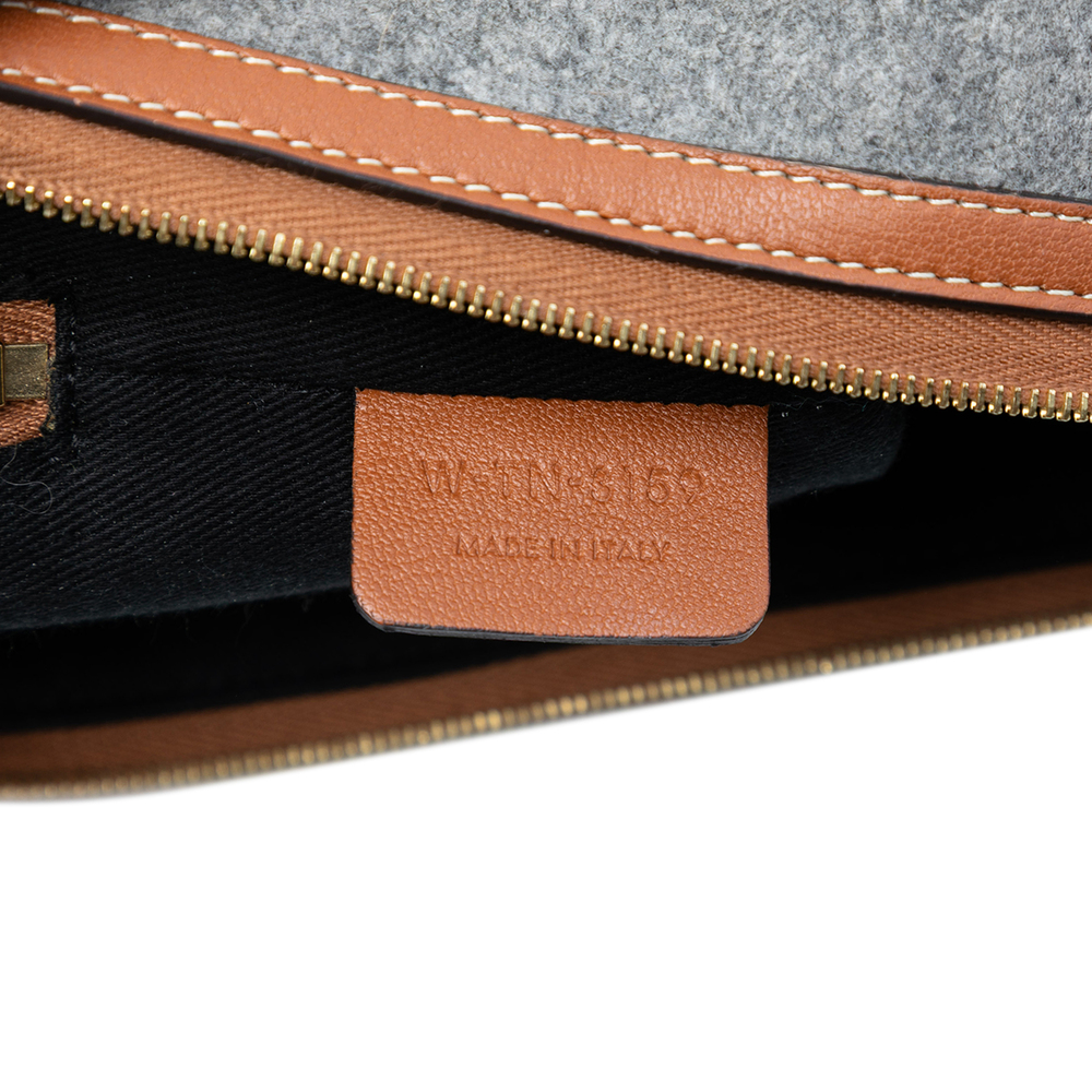 Pre-Loved Celine Felt Logo Flat Pouch - Picture 6 of 7